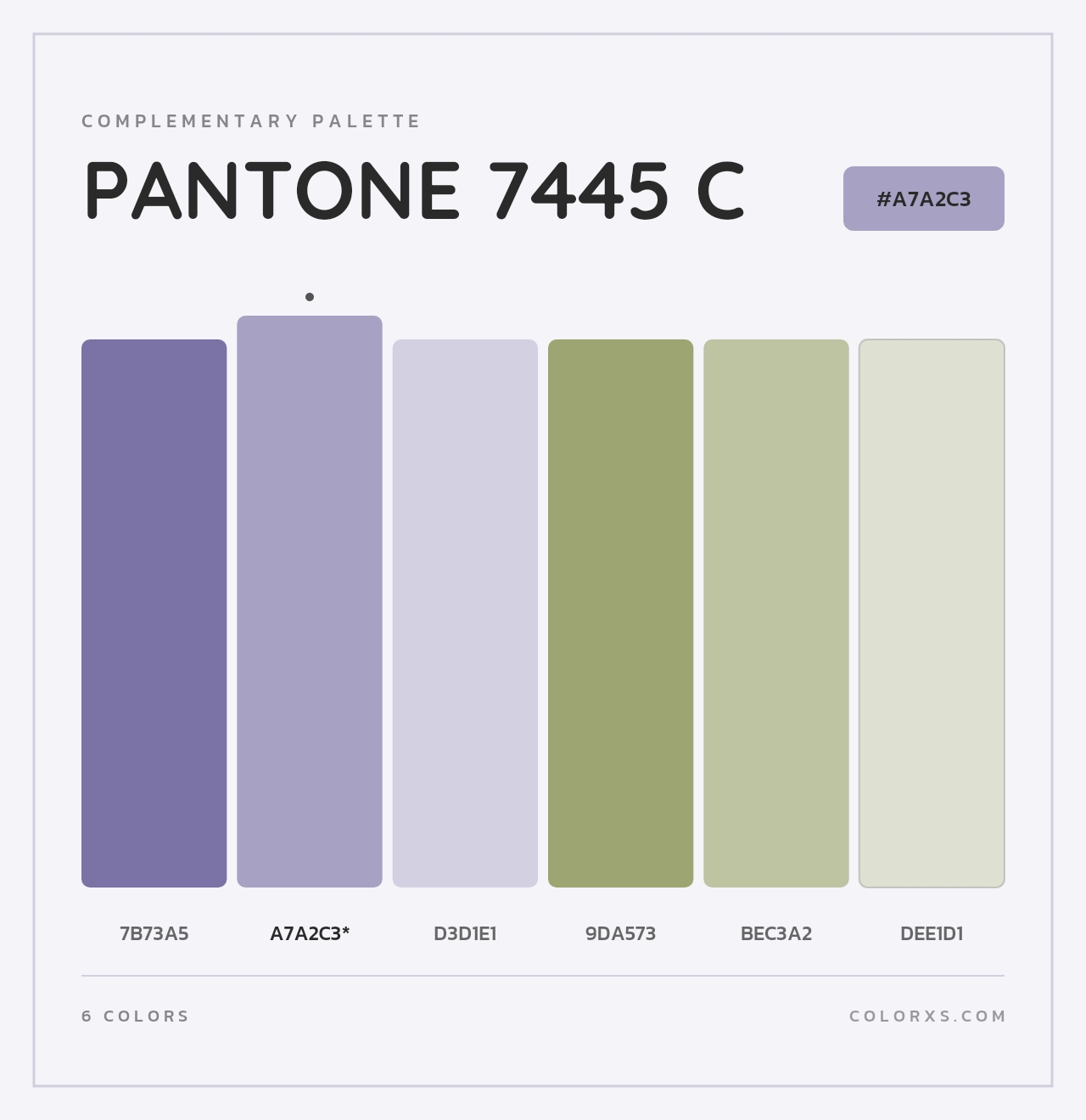 PANTONE 7445 C - Complementary Color Palette