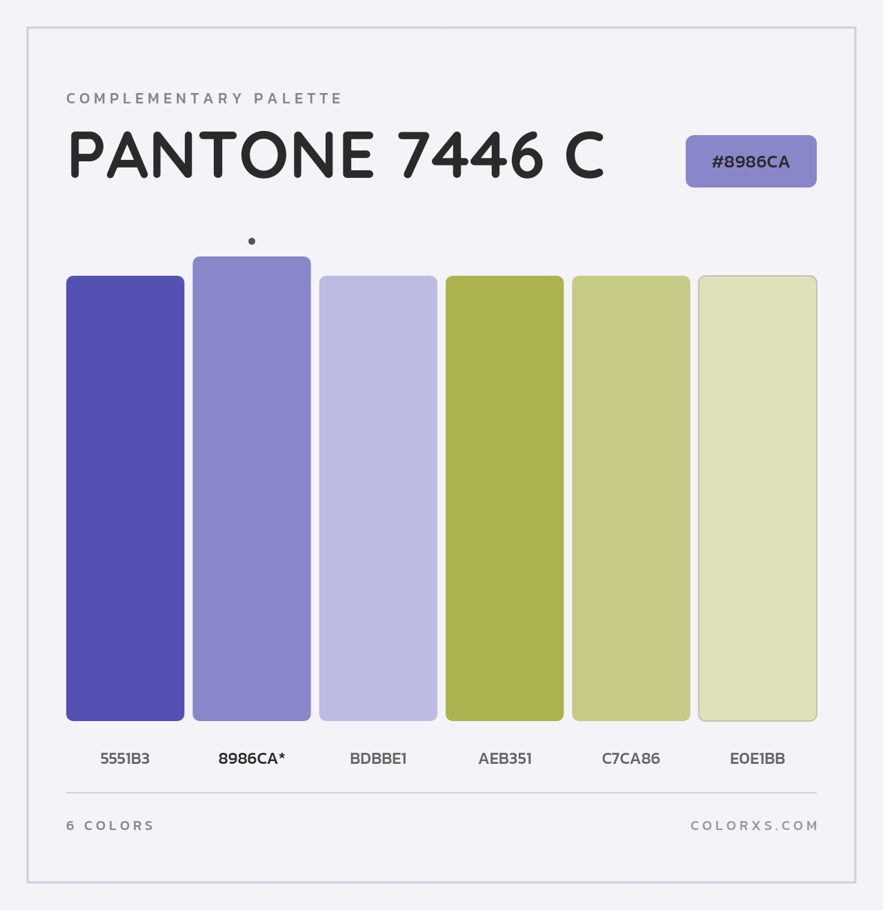 PANTONE 7446 C - Complementary Color Palette