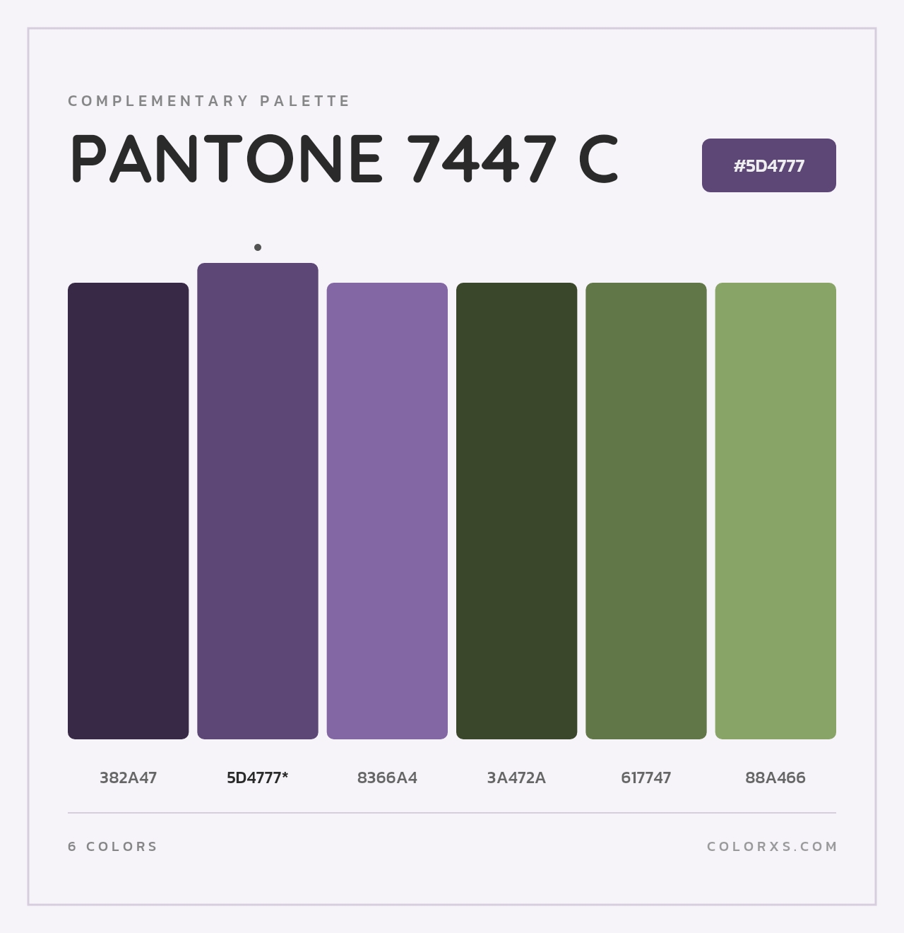 PANTONE 7447 C - Complementary Color Palette