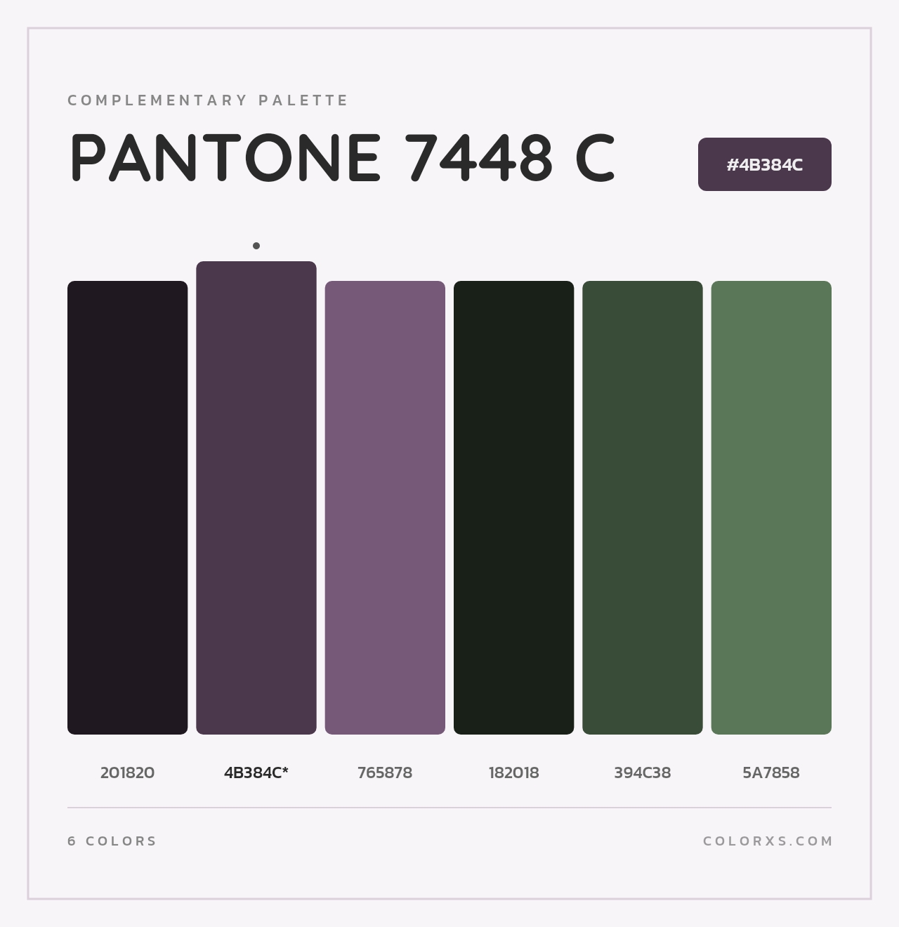 PANTONE 7448 C - Complementary Color Palette