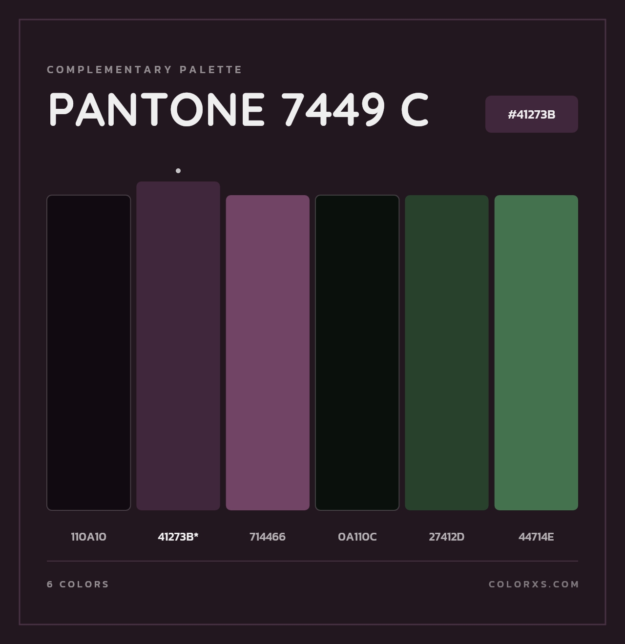 PANTONE 7449 C - Complementary Color Palette