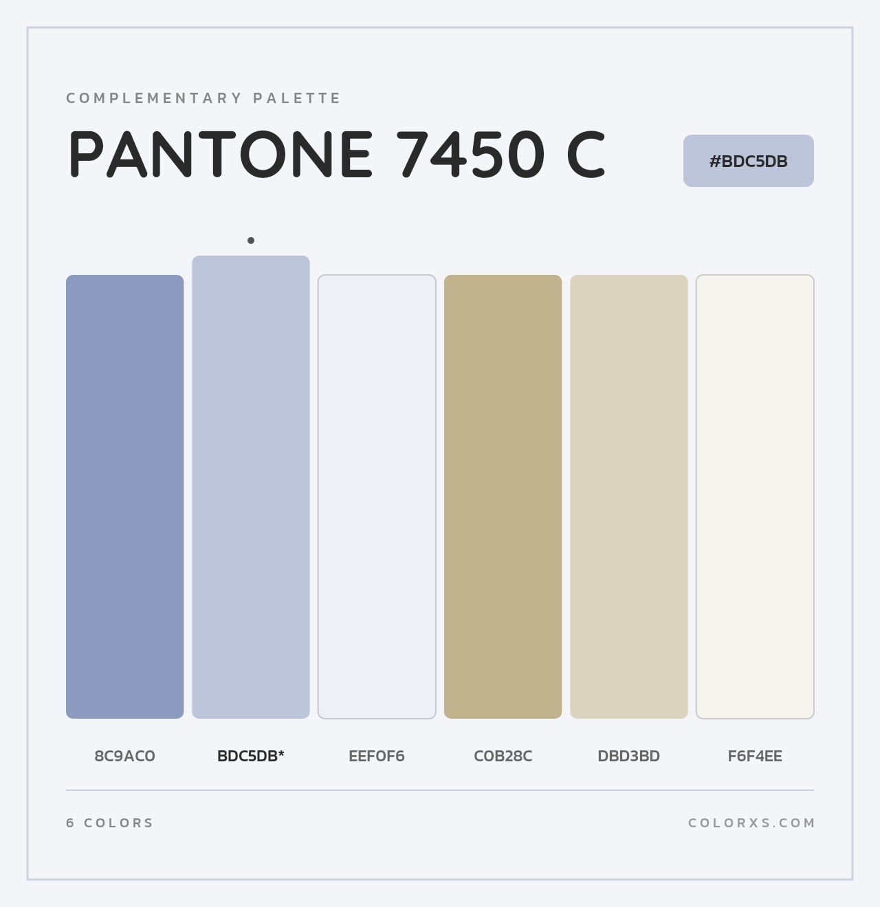 PANTONE 7450 C - Complementary Color Palette