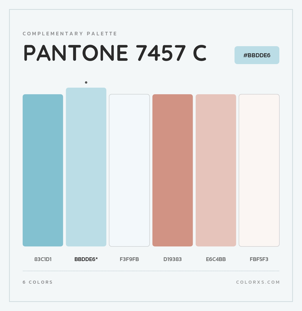 PANTONE 7457 C - Complementary Color Palette