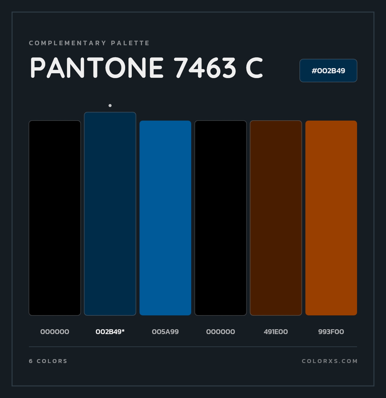 PANTONE 7463 C - Complementary Color Palette