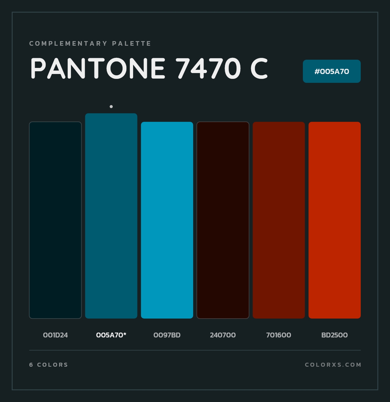 PANTONE 7470 C - Complementary Color Palette