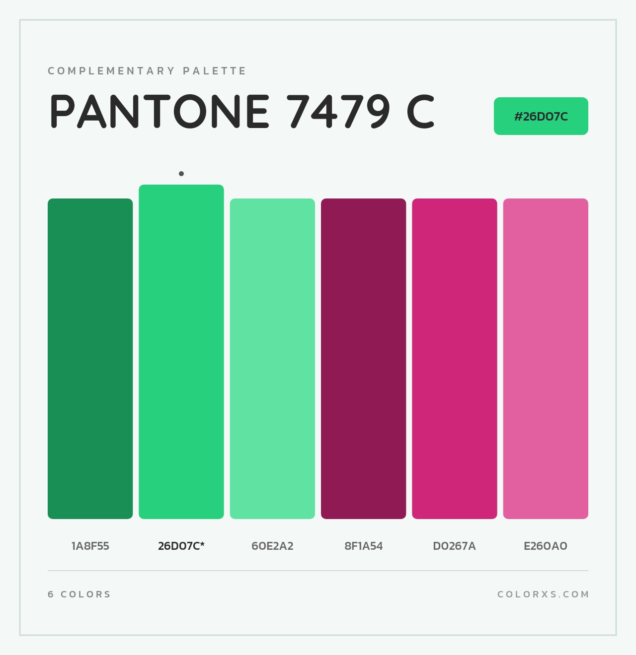 PANTONE 7479 C - Complementary Color Palette