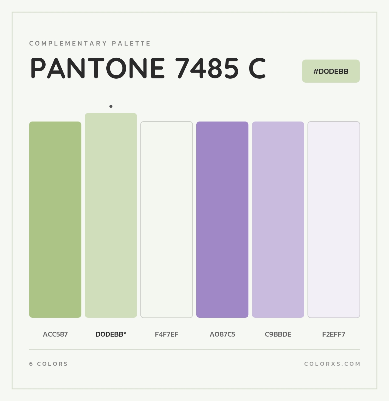 PANTONE 7485 C - Complementary Color Palette