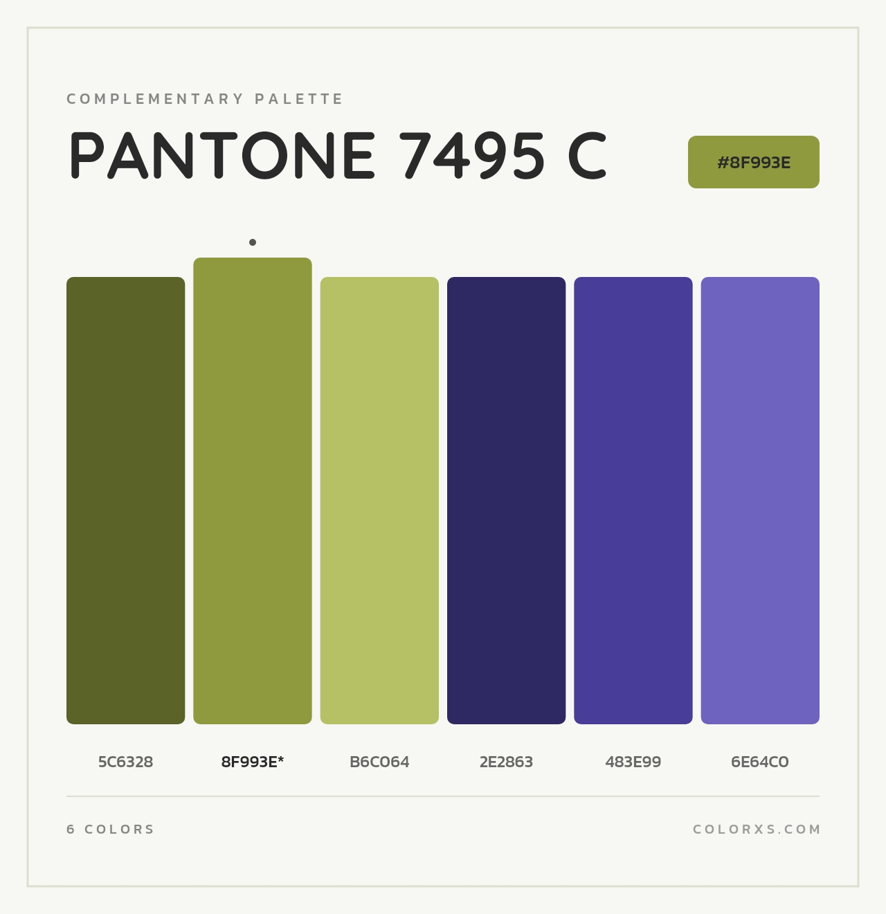 PANTONE 7495 C - Complementary Color Palette