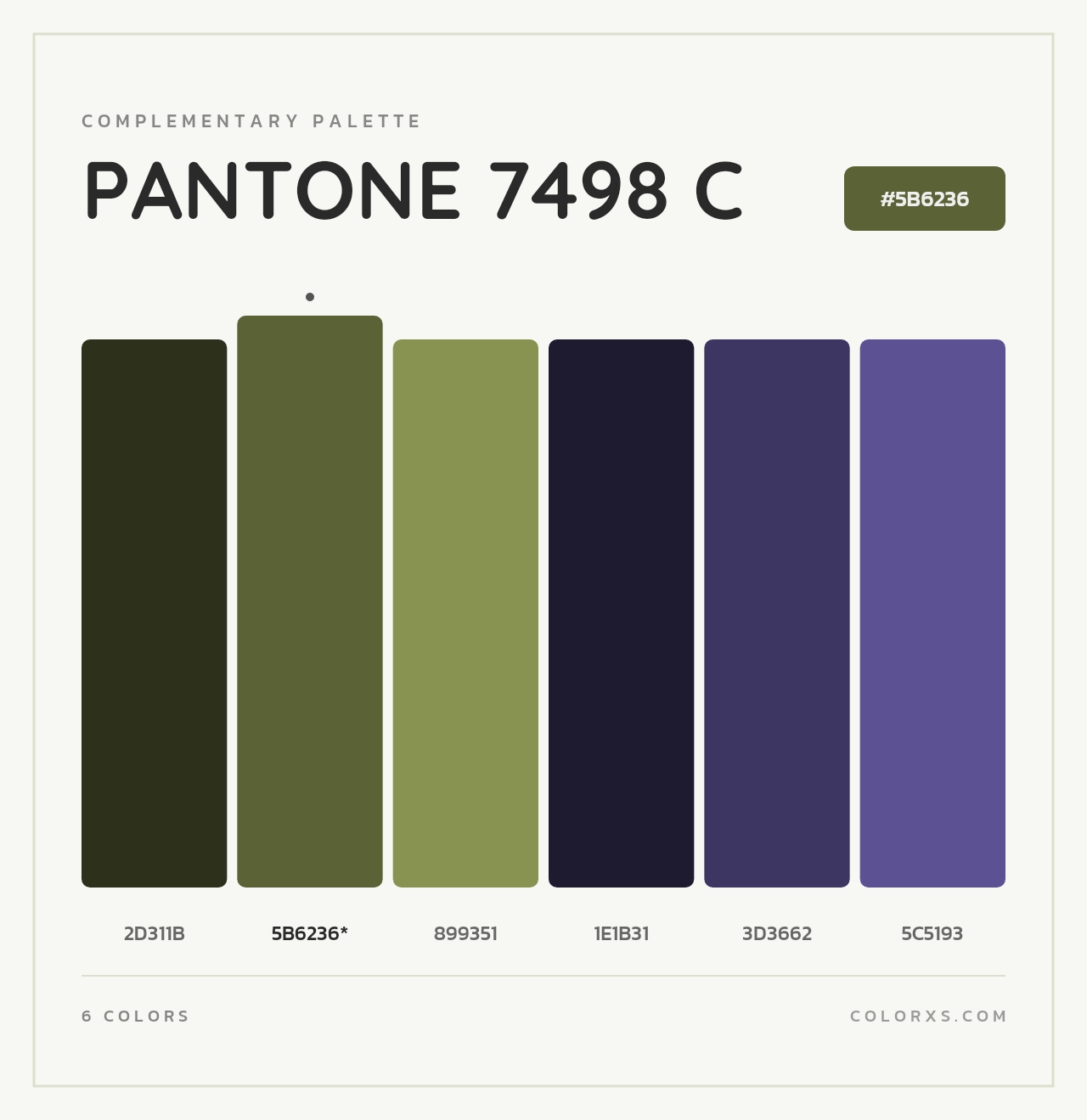 PANTONE 7498 C - Complementary Color Palette