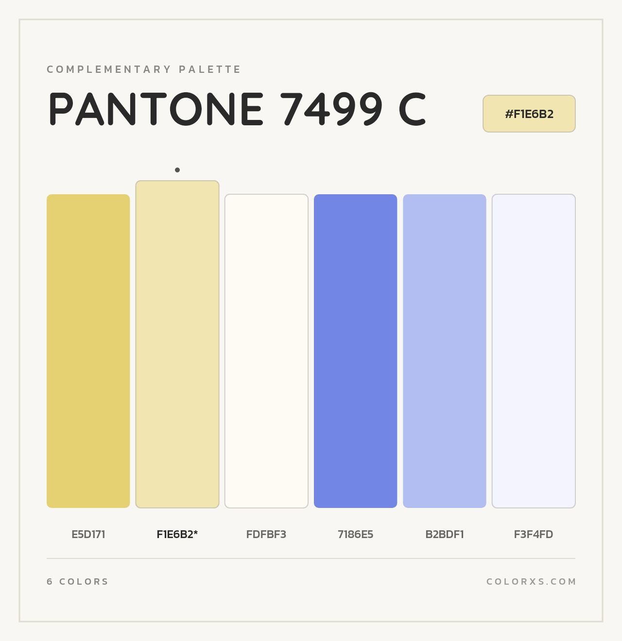 PANTONE 7499 C - Complementary Color Palette