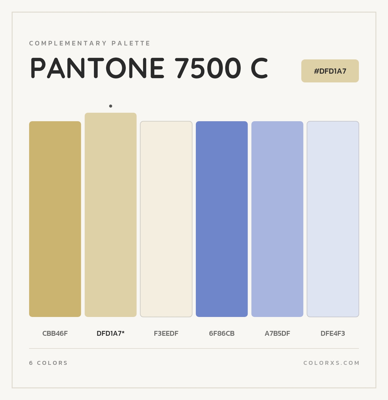 PANTONE 7500 C - Complementary Color Palette