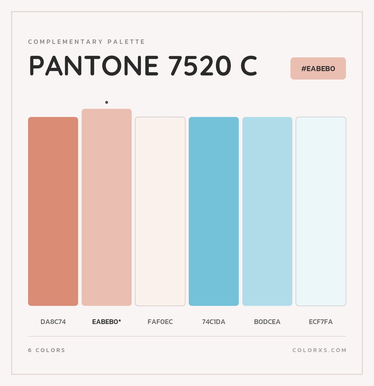 PANTONE 7520 C - Complementary Color Palette