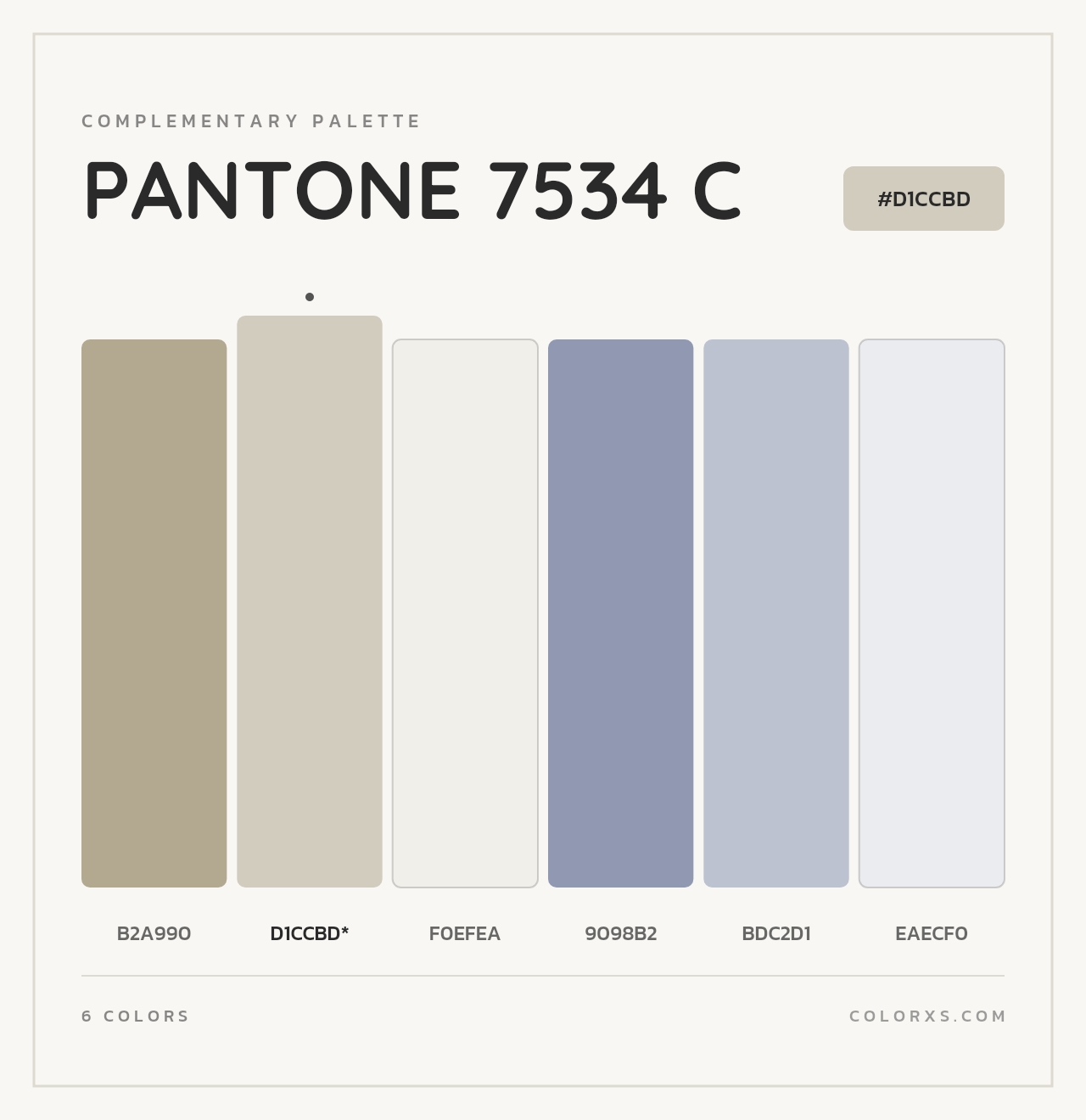 PANTONE 7534 C - Complementary Color Palette