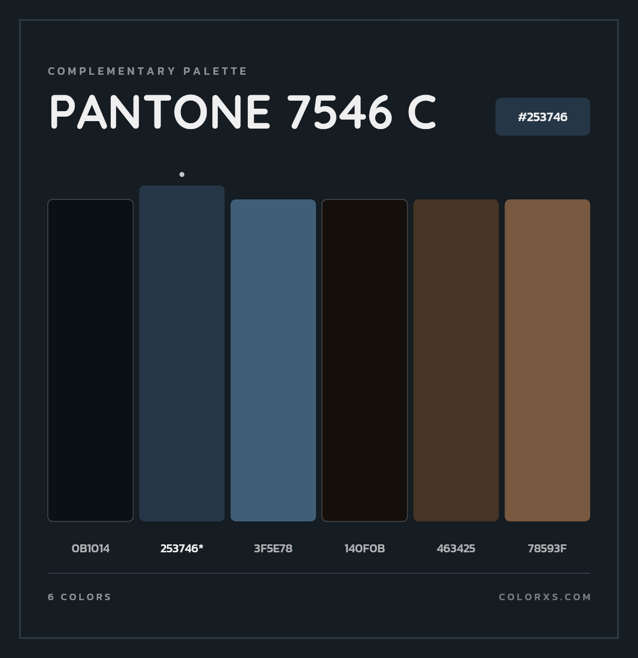 PANTONE 7546 C - Complementary Color Palette