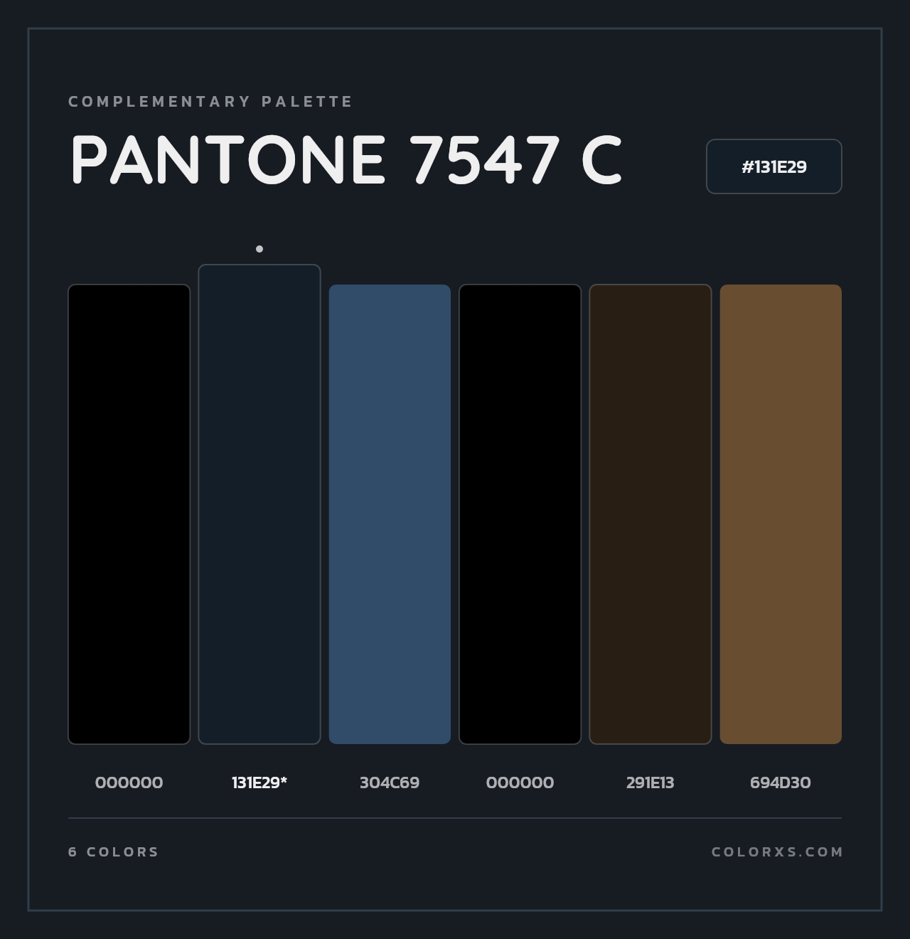 PANTONE 7547 C - Complementary Color Palette
