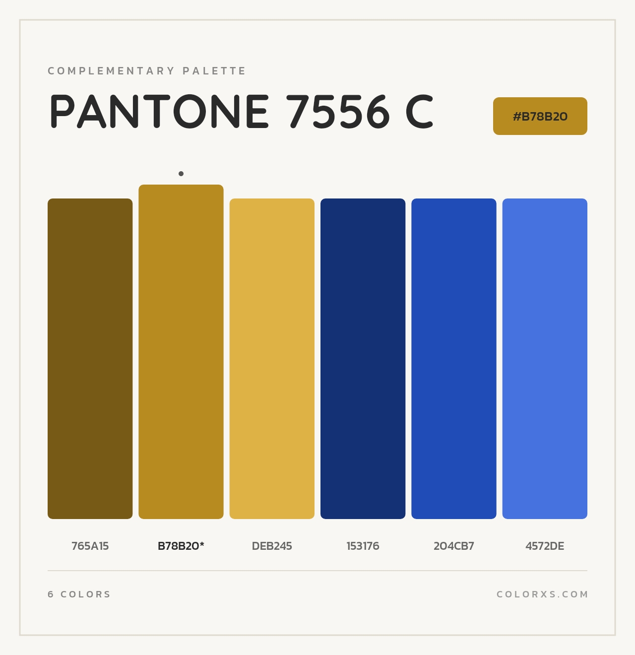 PANTONE 7556 C - Complementary Color Palette