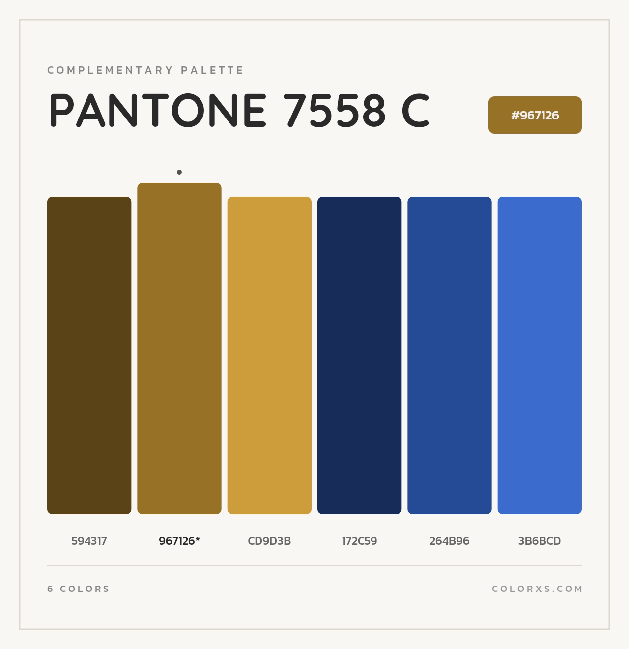 PANTONE 7558 C - Complementary Color Palette