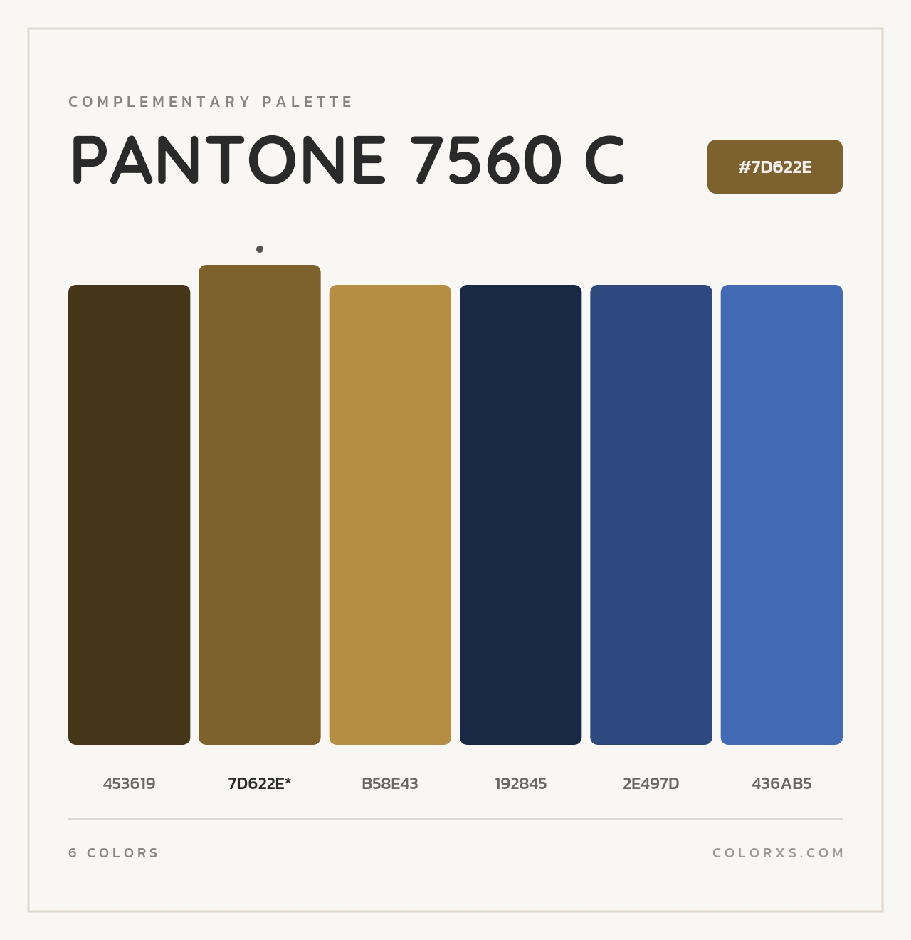 PANTONE 7560 C - Complementary Color Palette