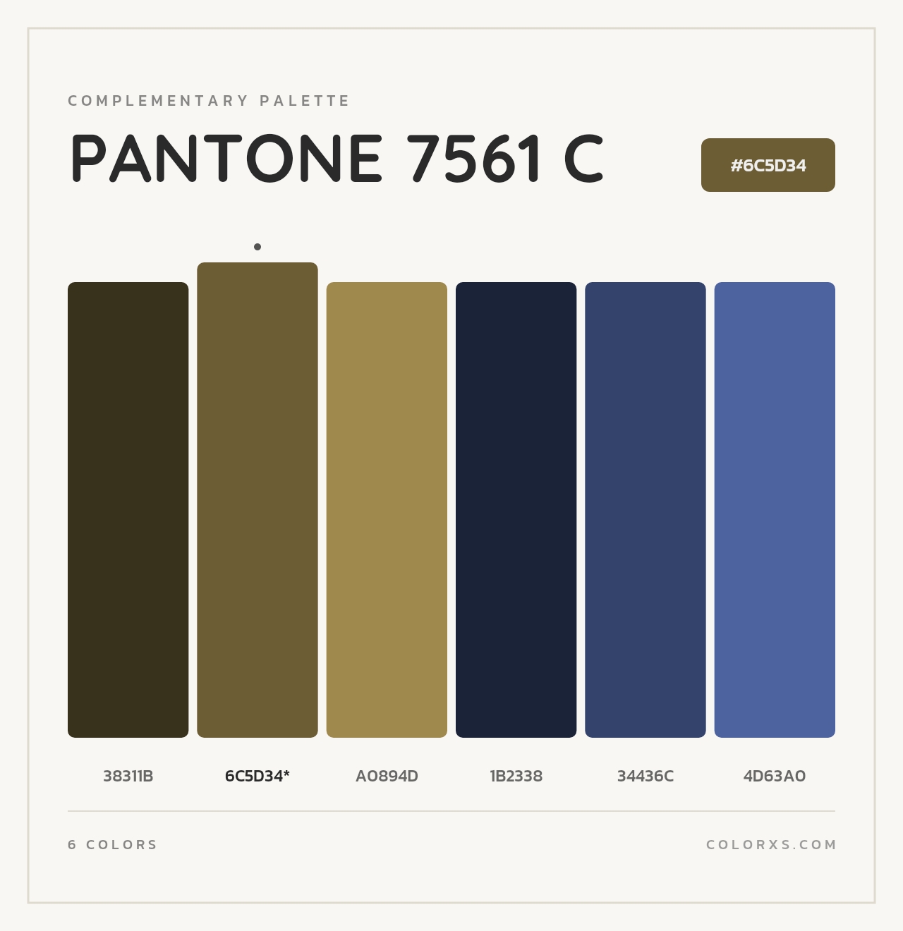 PANTONE 7561 C - Complementary Color Palette