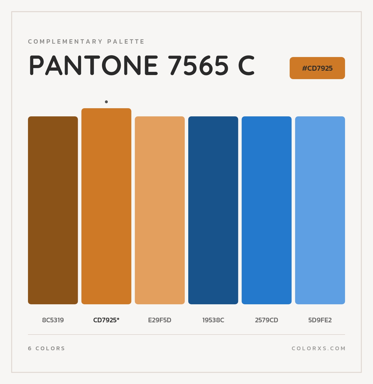 PANTONE 7565 C - Complementary Color Palette