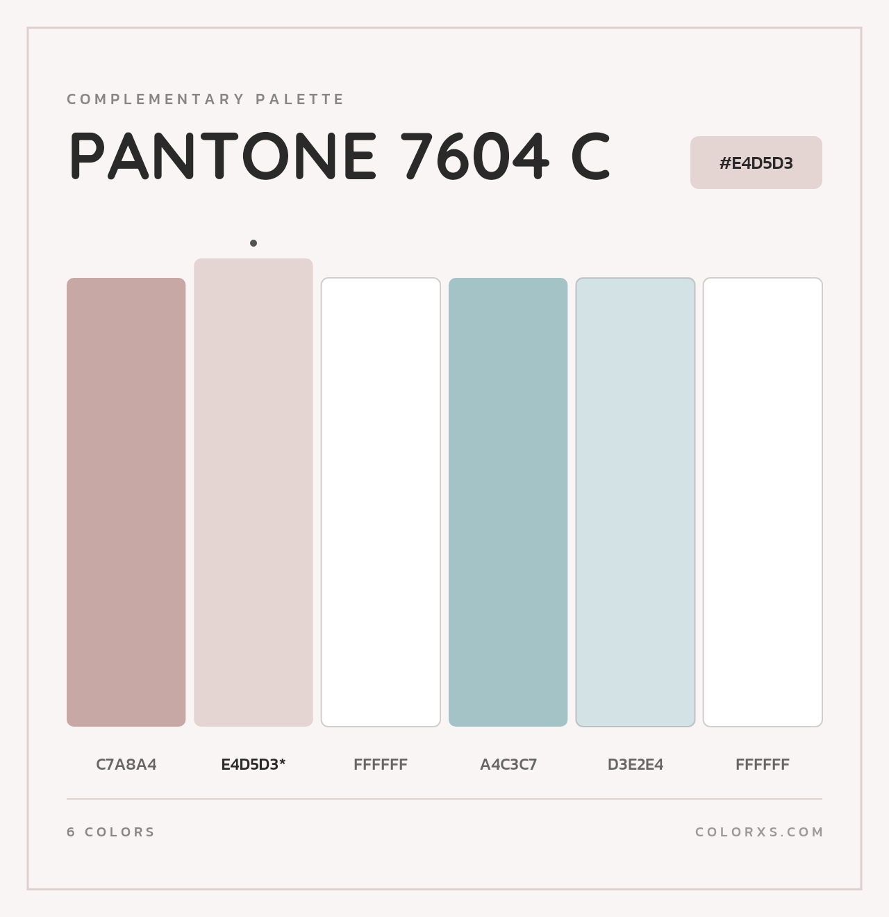 PANTONE 7604 C - Complementary Color Palette