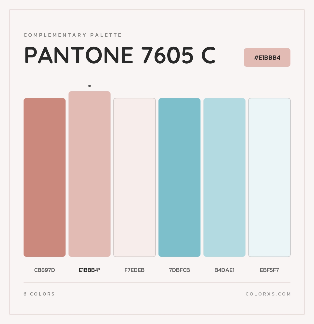 PANTONE 7605 C - Complementary Color Palette