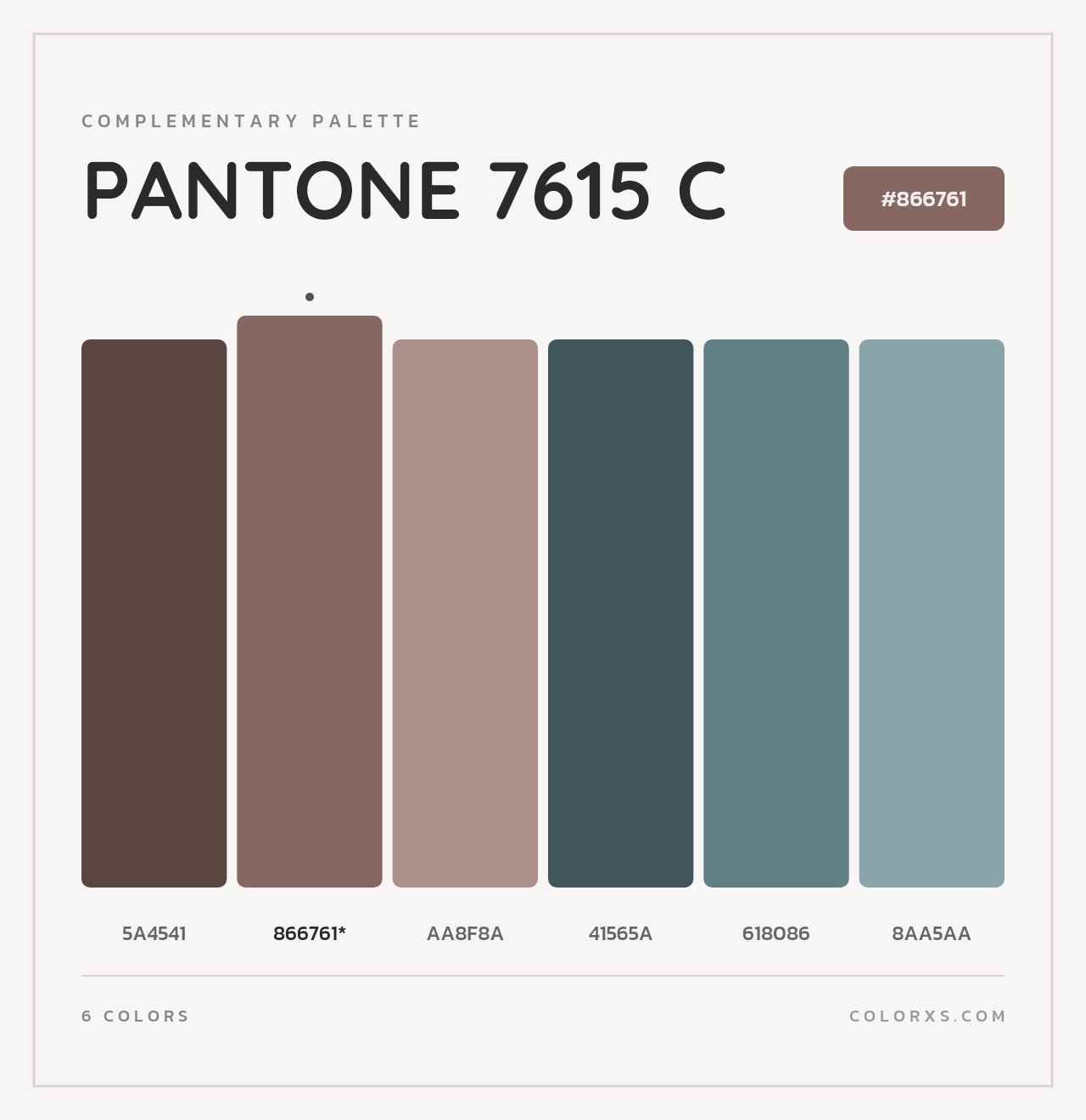 PANTONE 7615 C - Complementary Color Palette