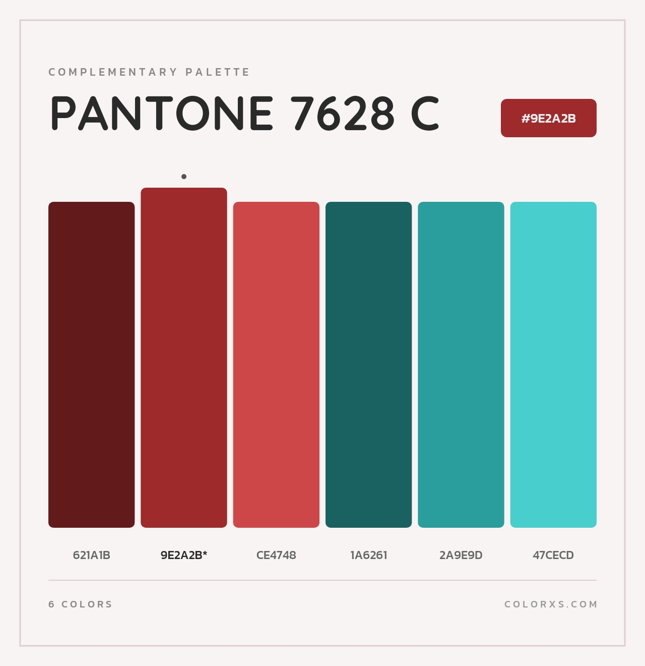 PANTONE 7628 C - Complementary Color Palette
