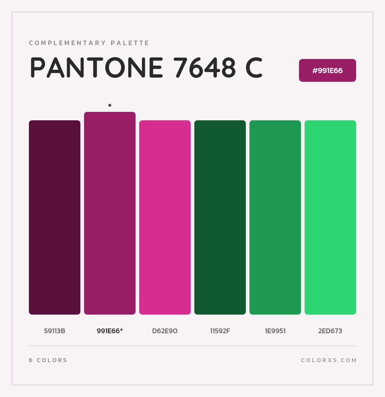 PANTONE 7648 C - Complementary Color Palette