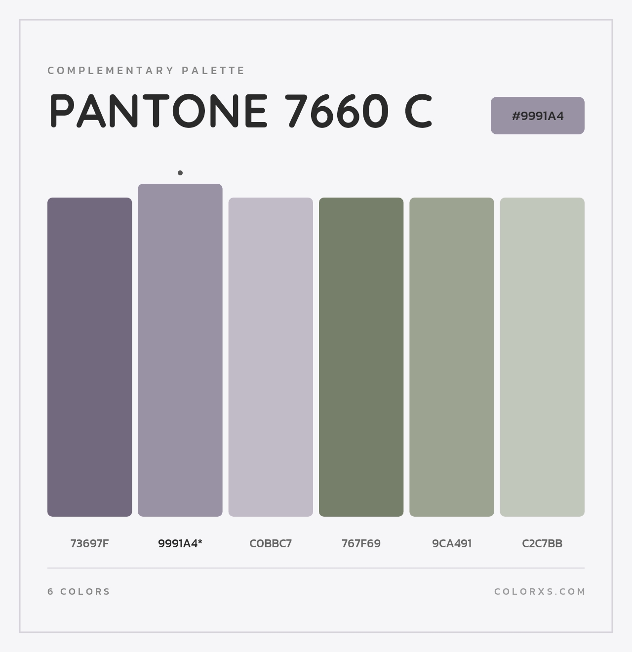 PANTONE 7660 C - Complementary Color Palette