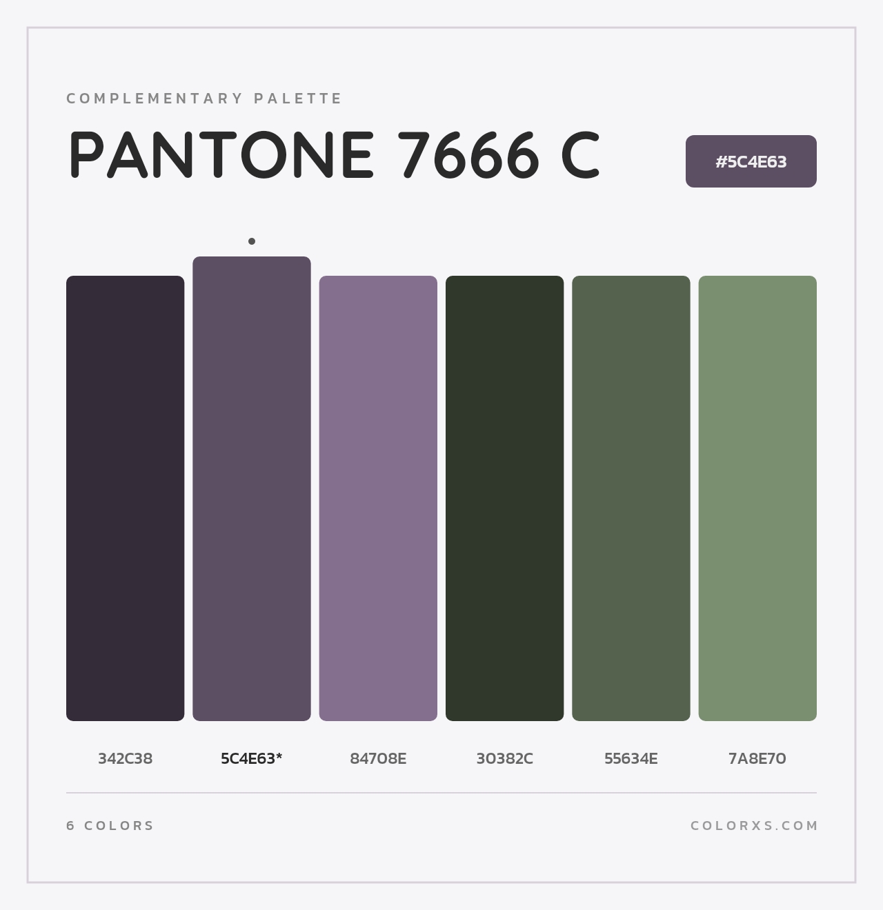 PANTONE 7666 C - Complementary Color Palette