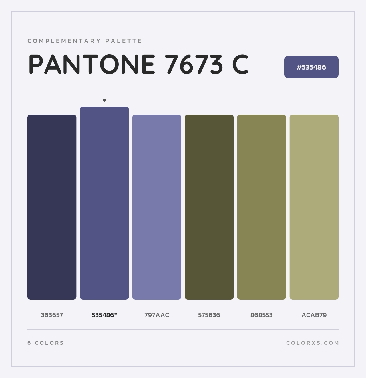 PANTONE 7673 C - Complementary Color Palette