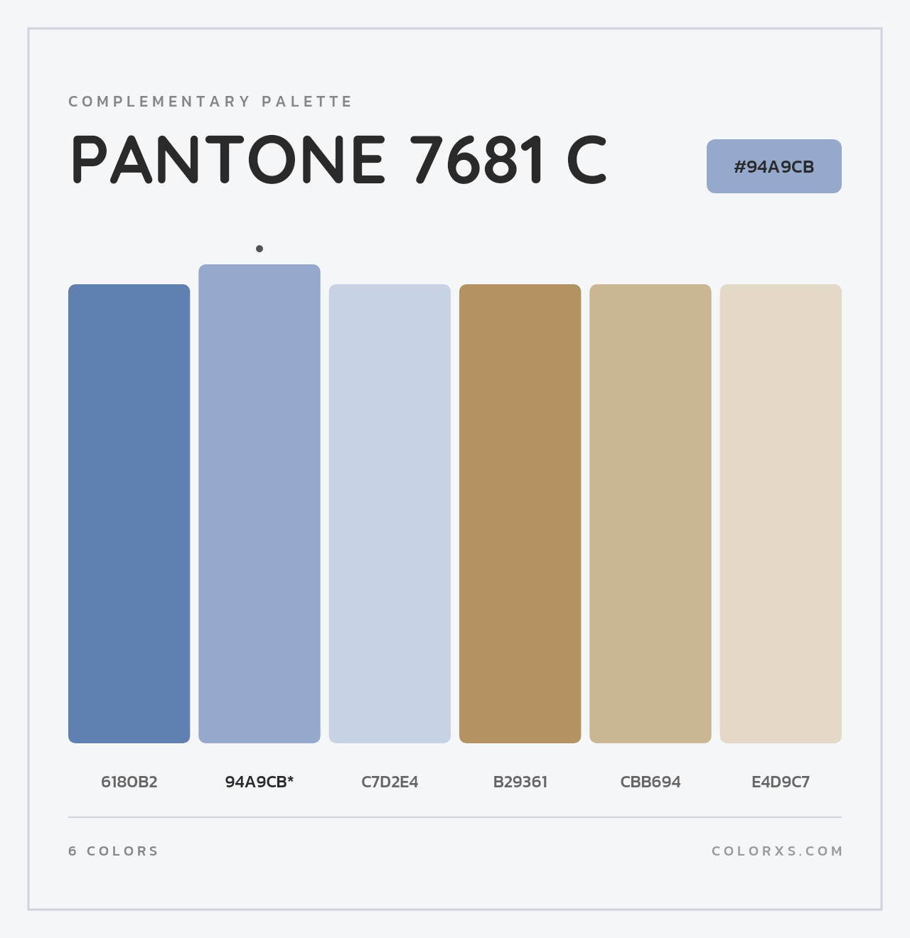 PANTONE 7681 C - Complementary Color Palette