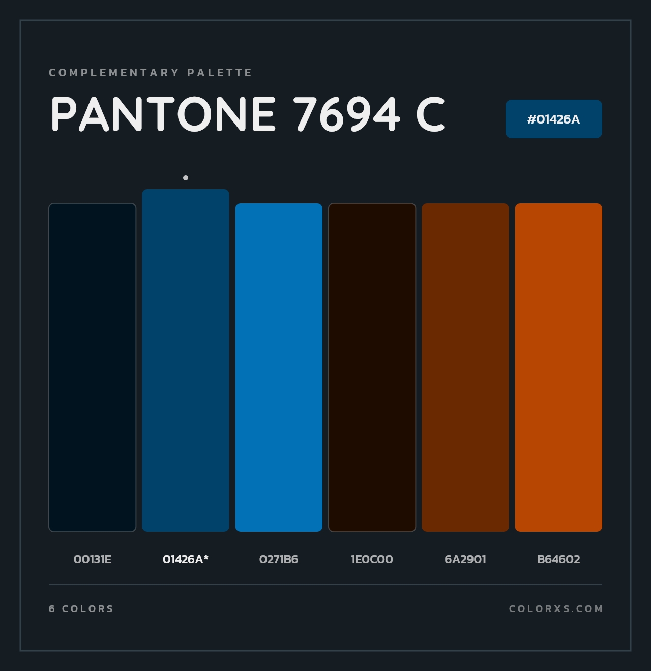 PANTONE 7694 C - Complementary Color Palette