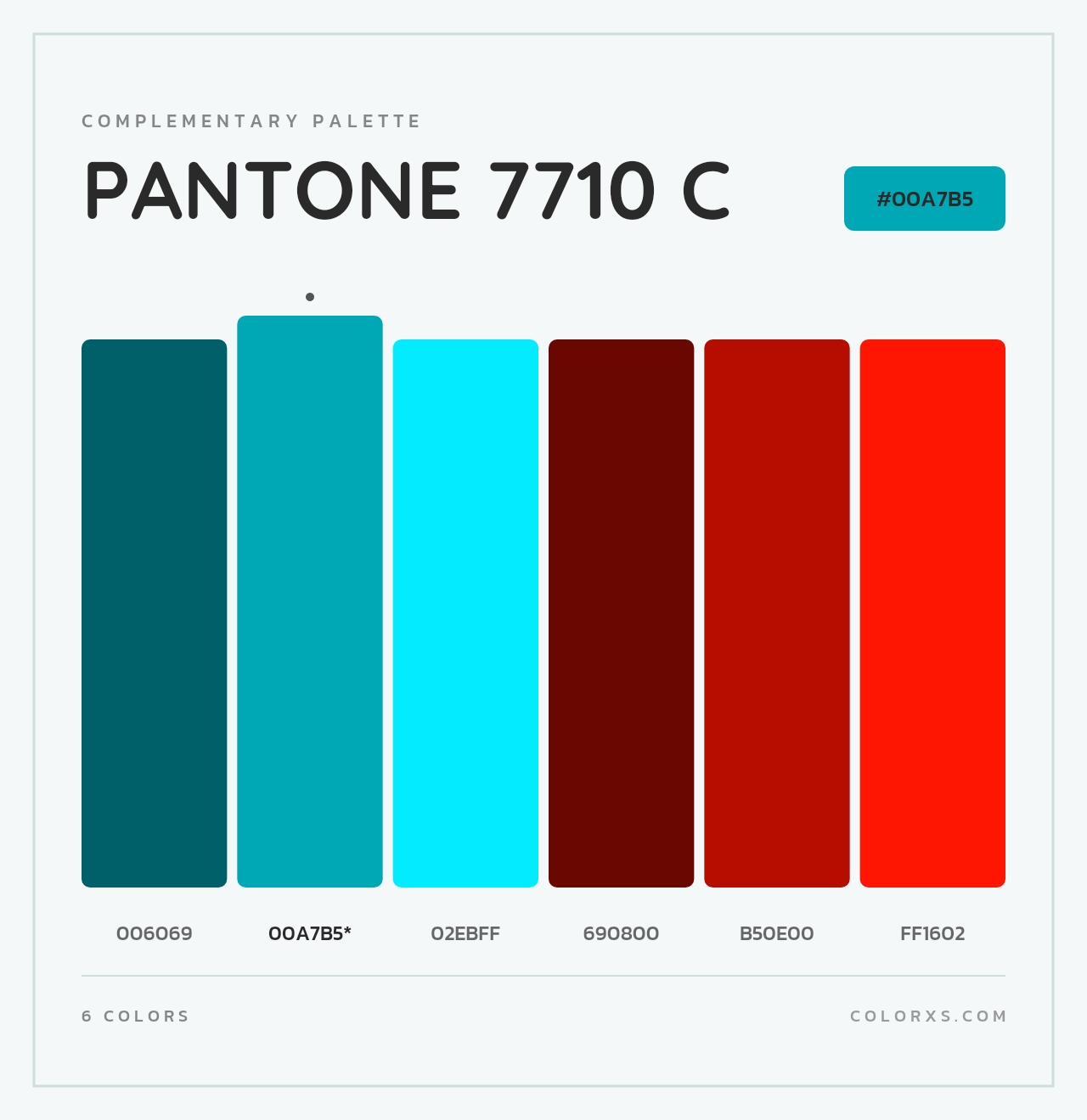 PANTONE 7710 C - Complementary Color Palette