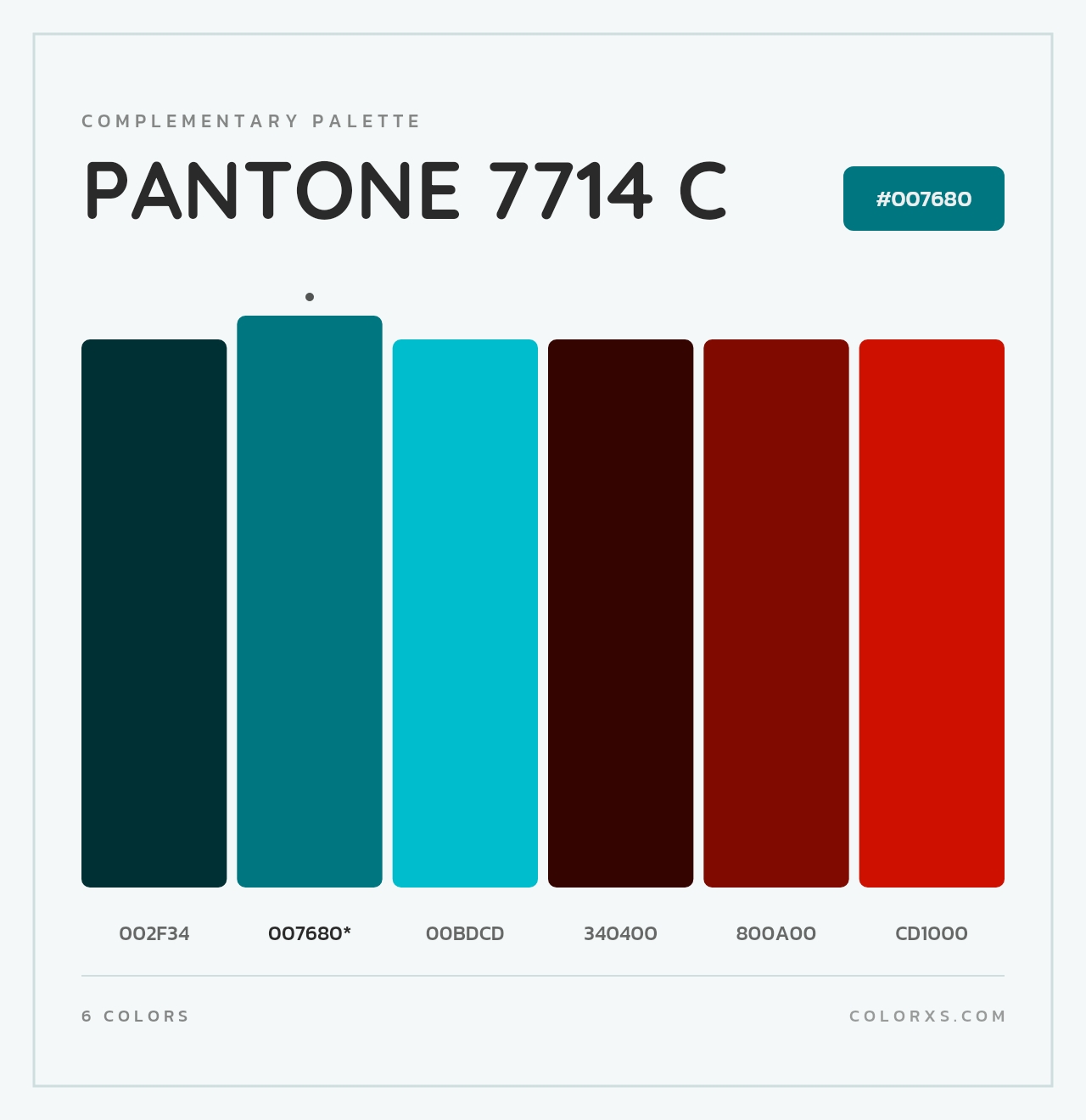 PANTONE 7714 C - Complementary Color Palette