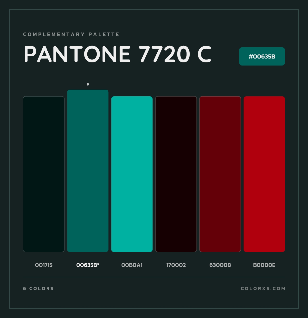 PANTONE 7720 C - Complementary Color Palette