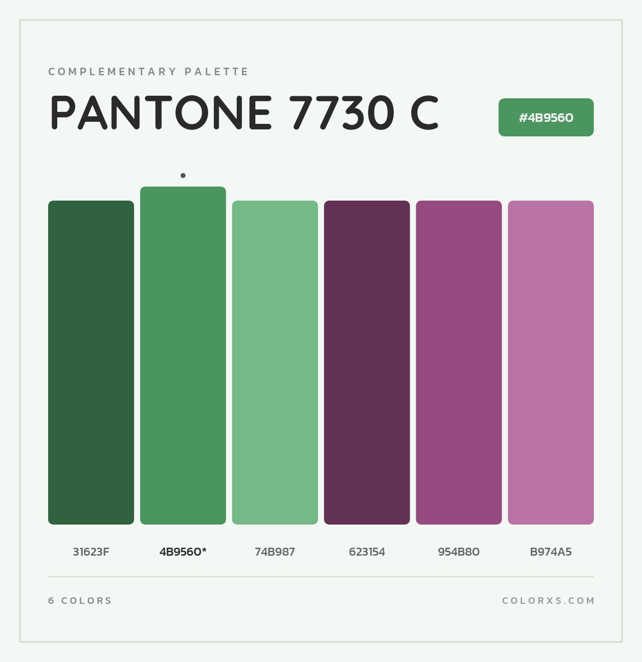 PANTONE 7730 C - Complementary Color Palette