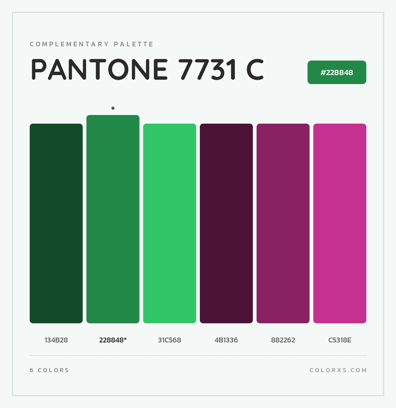 PANTONE 7731 C - Complementary Color Palette