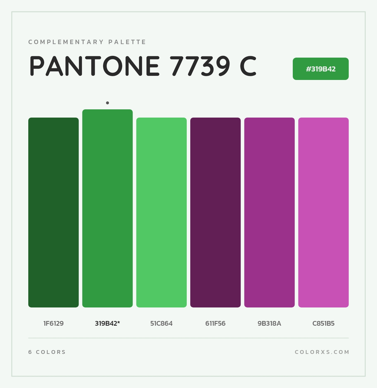 PANTONE 7739 C - Complementary Color Palette