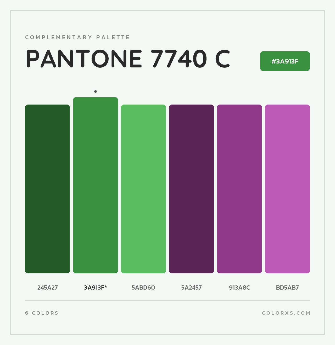 PANTONE 7740 C - Complementary Color Palette