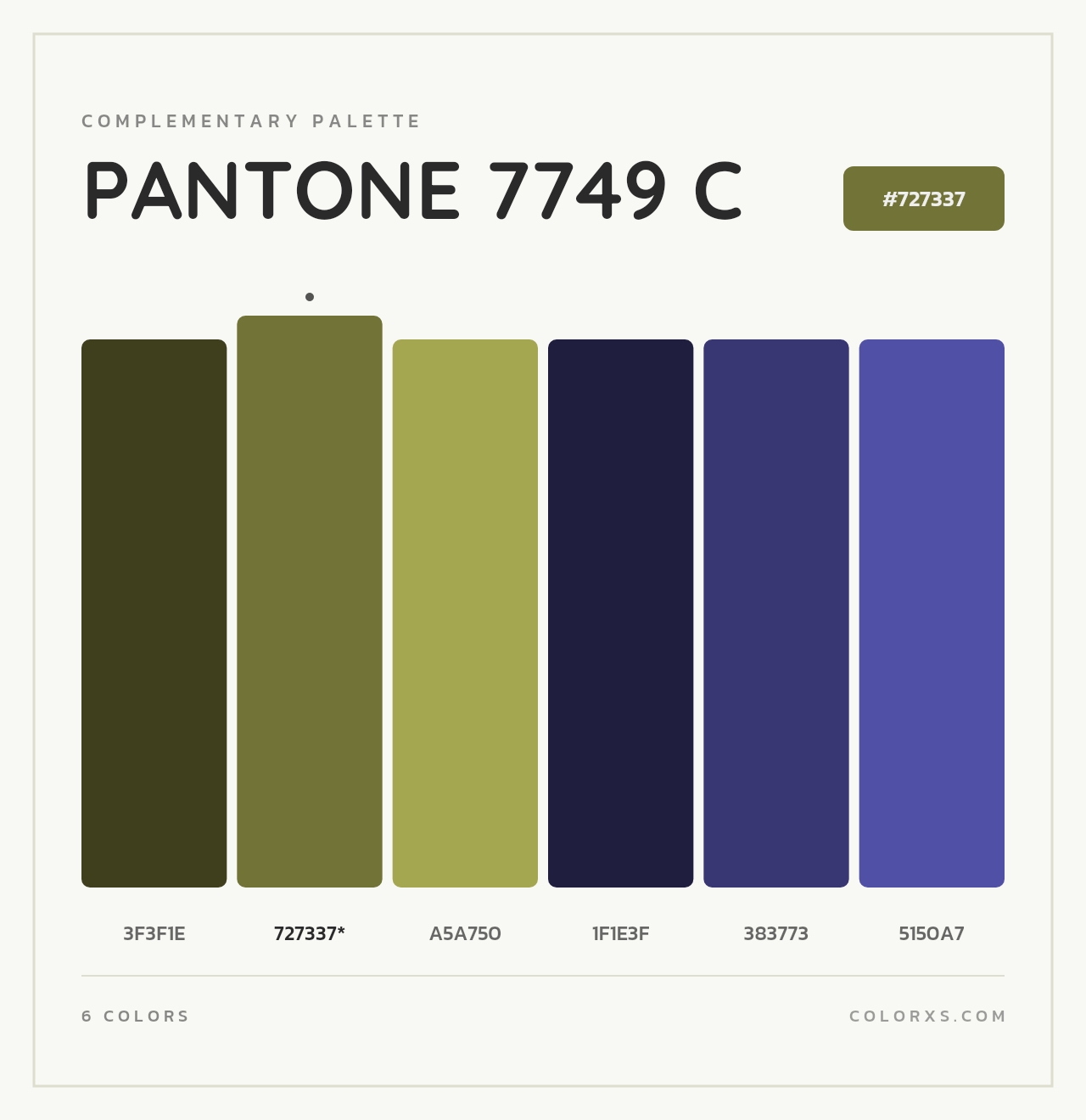 PANTONE 7749 C - Complementary Color Palette