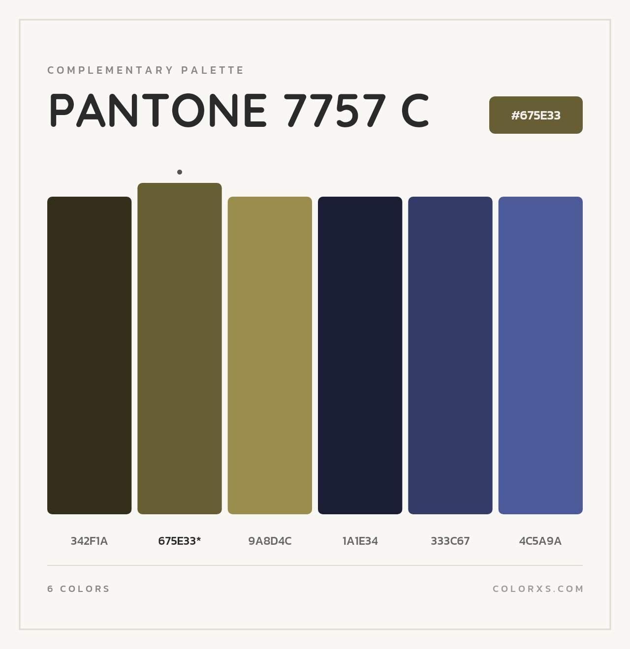 PANTONE 7757 C - Complementary Color Palette
