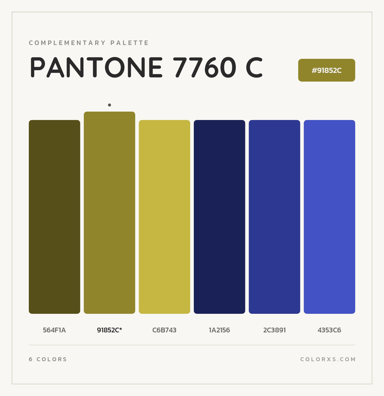 PANTONE 7760 C - Complementary Color Palette