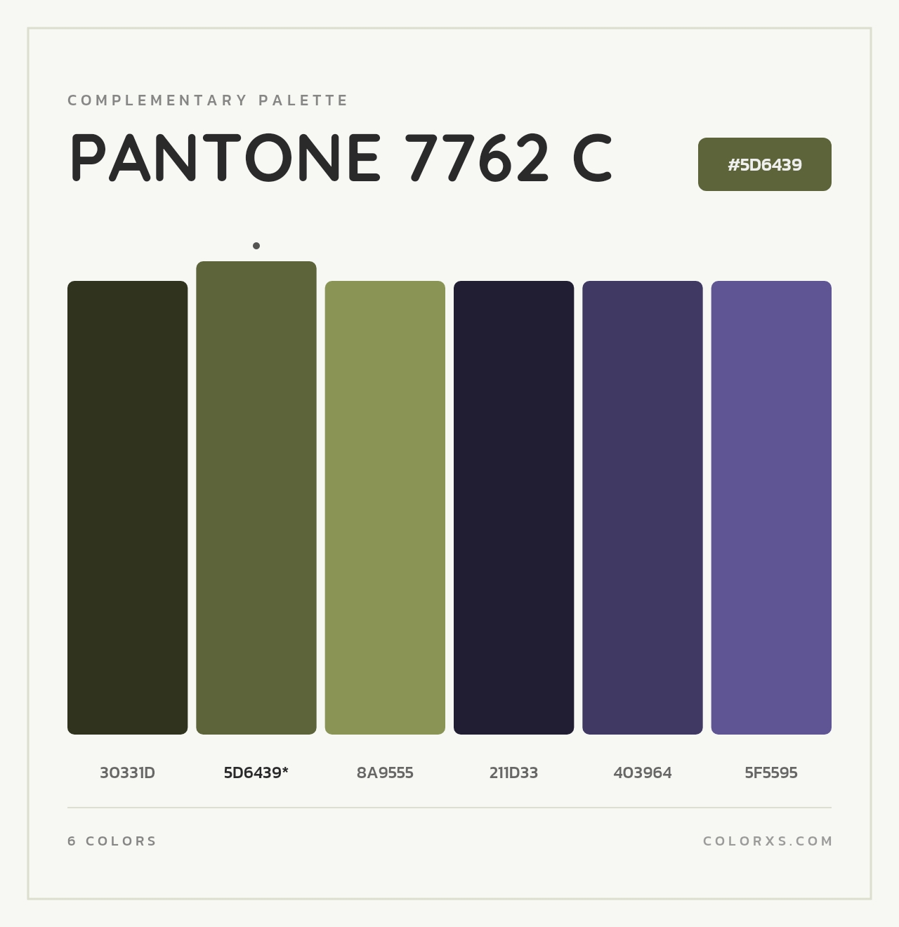 PANTONE 7762 C - Complementary Color Palette