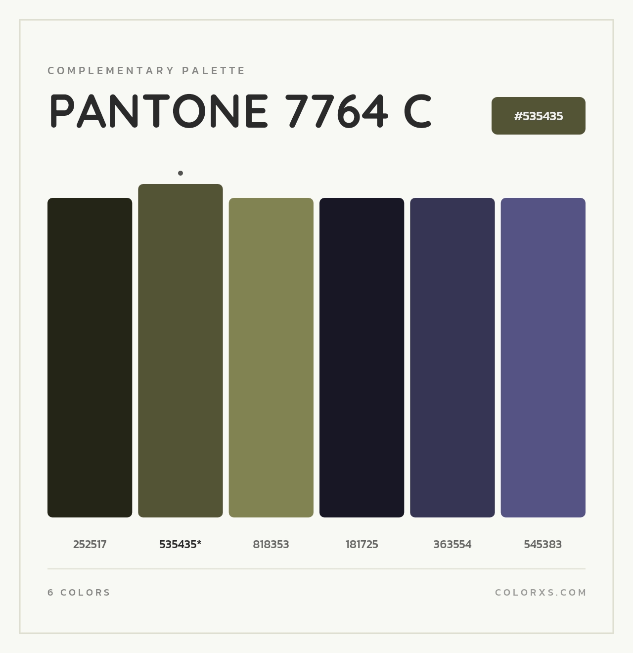 PANTONE 7764 C - Complementary Color Palette