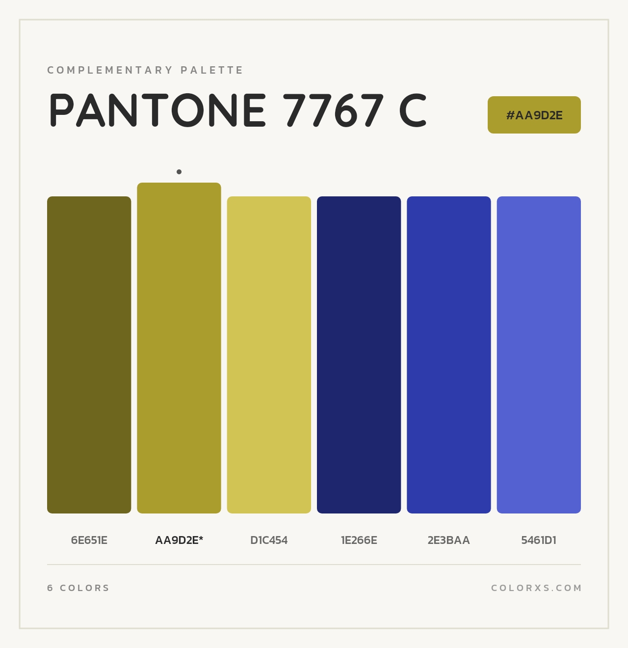 PANTONE 7767 C - Complementary Color Palette