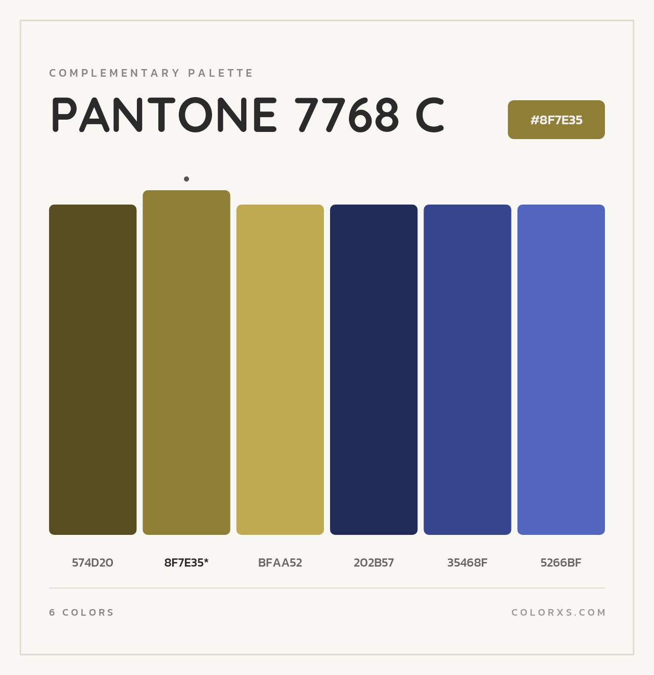PANTONE 7768 C - Complementary Color Palette