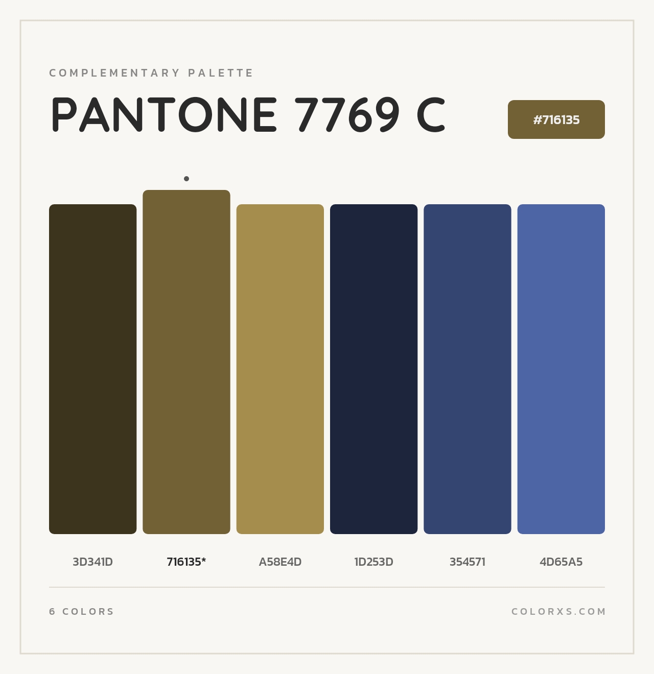 PANTONE 7769 C - Complementary Color Palette