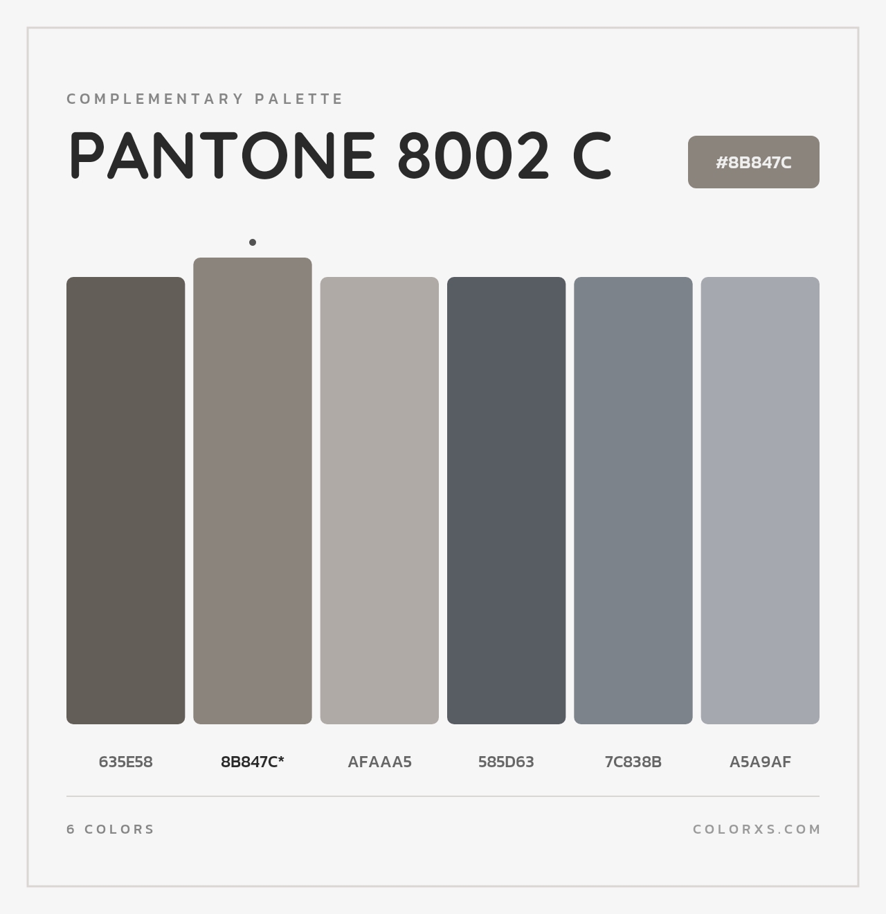 PANTONE 8002 C - Complementary Color Palette